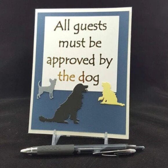 All Guests Must be Approved by the Dog - Pet Note Card w/Envelope - Picture 4 of 4
